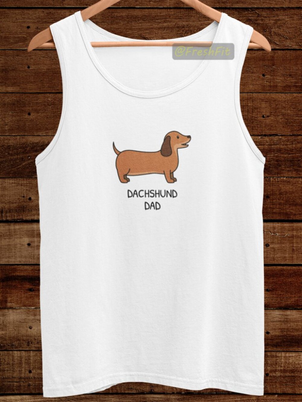 🆕Dachshund Dad White Tank Top